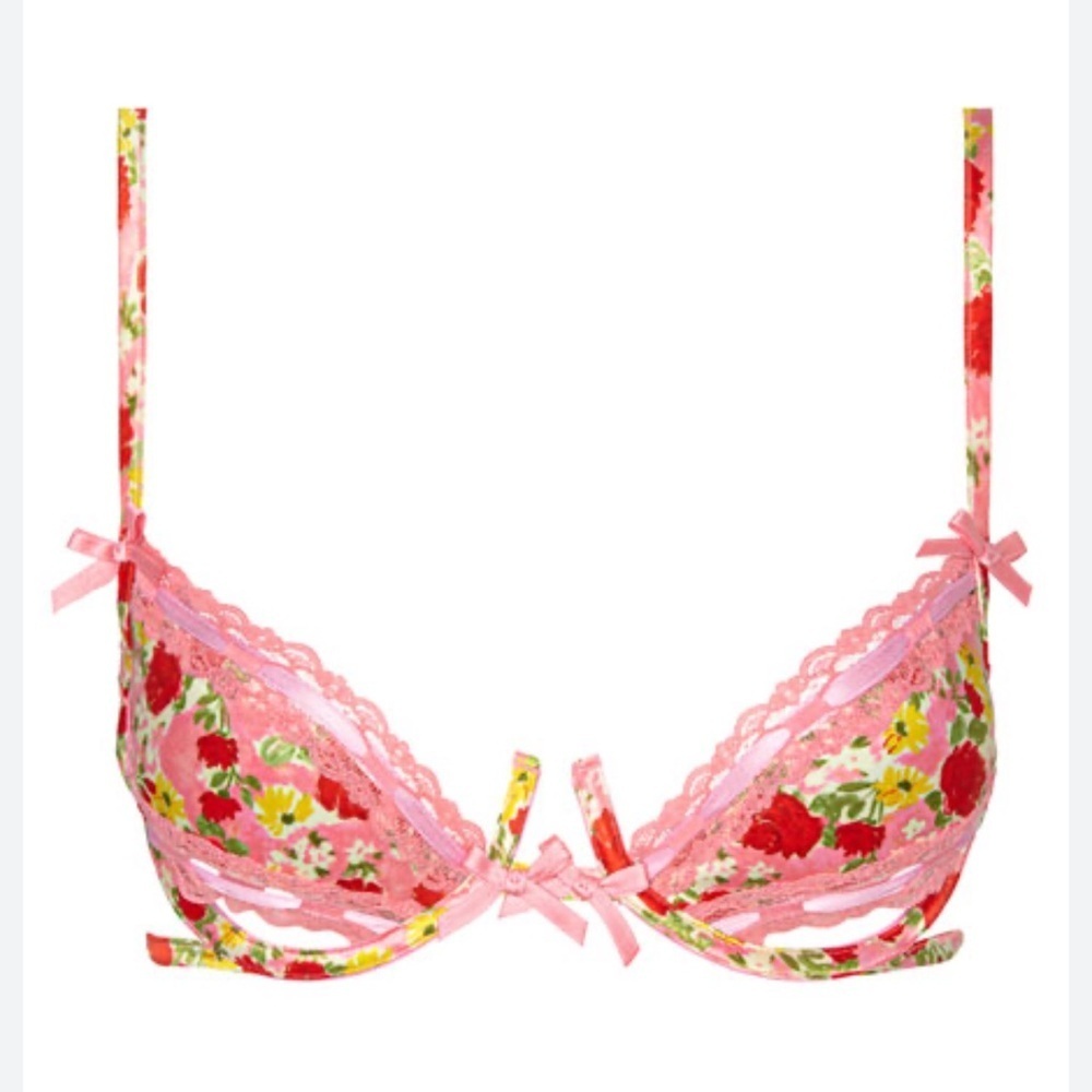 NWT For Love and Lemons Painterly All Over Floral Bra size Medium